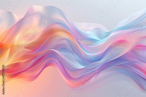 Wallpaper Mural A colorful wave with a pink and orange stripe Torontodigital.ca