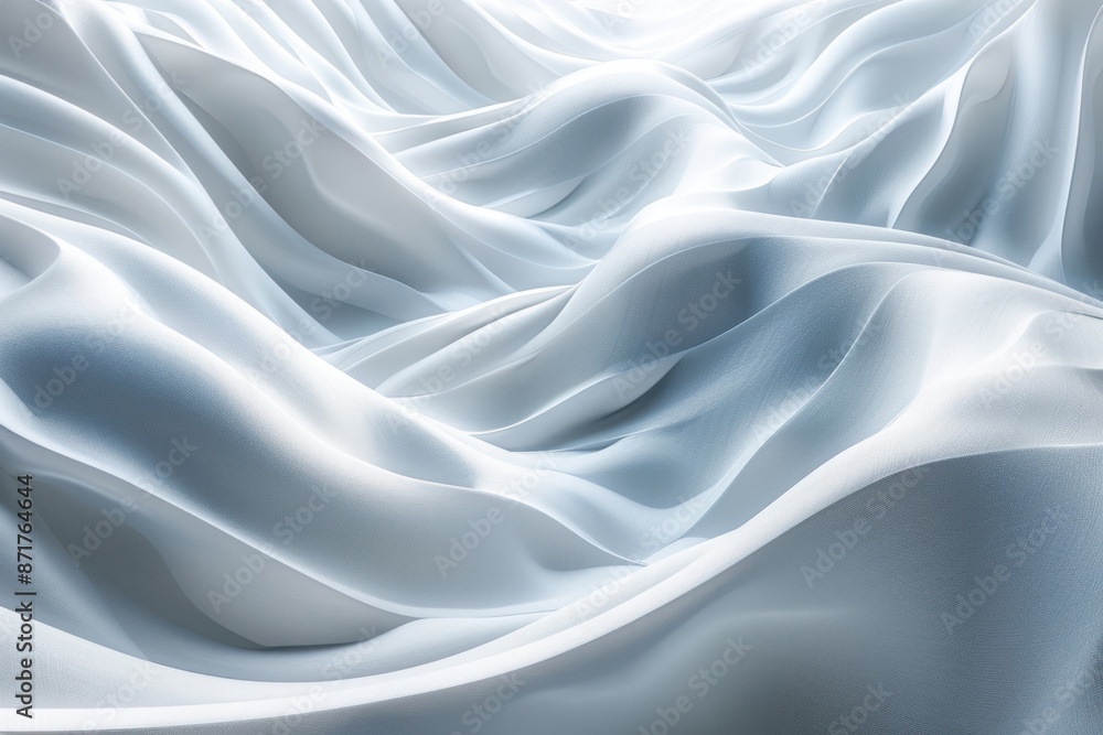Fototapeta premium A white fabric with a wave pattern