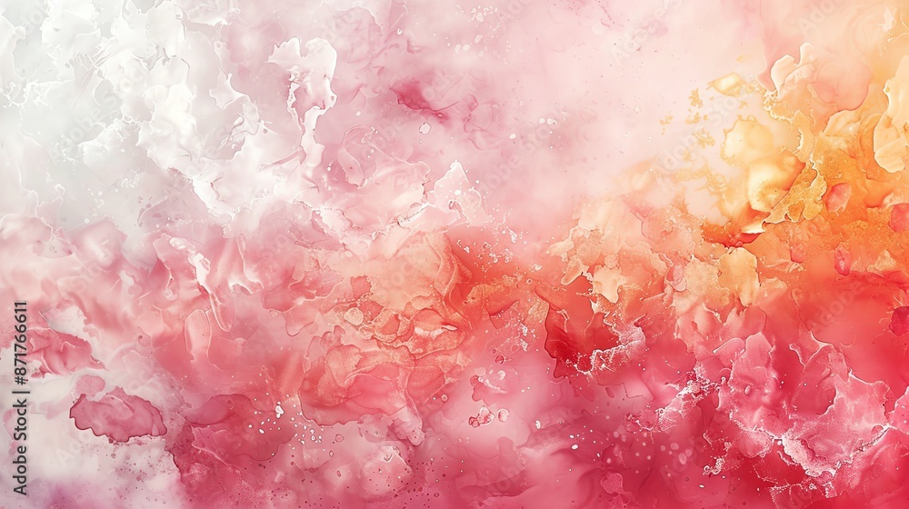Fototapeta premium Craft an image of Venus in the heavens, with soft pink and coral watercolor hues on a pure white backdrop