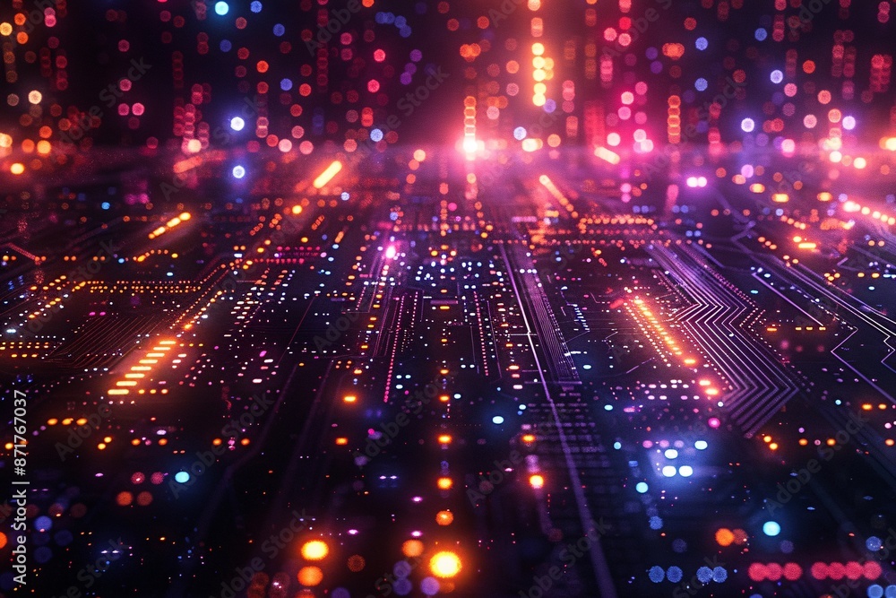 Obraz premium Technological operations background for AI, data, research, etc.