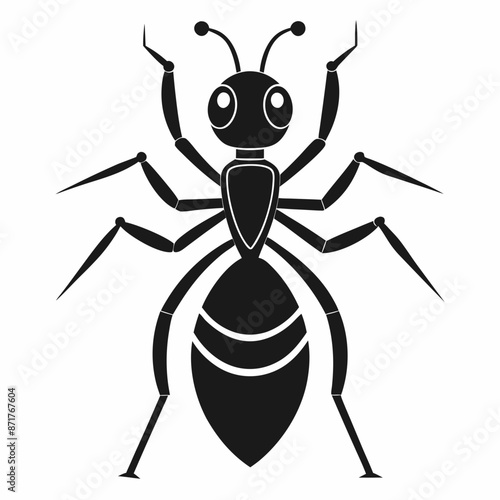 ant logo icon black shape white background