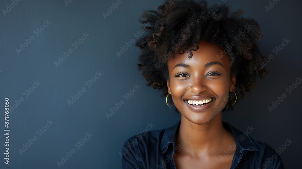 A happy individual showcasing a tiny gold agenda, against a deep indigo backdrop A happy individual showcasing a tiny gold agenda, against a deep indigo backdrop