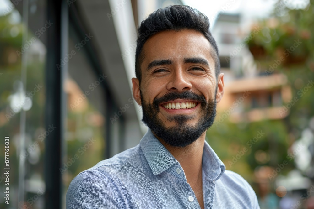Man with beard smiling Man with beard smiling
