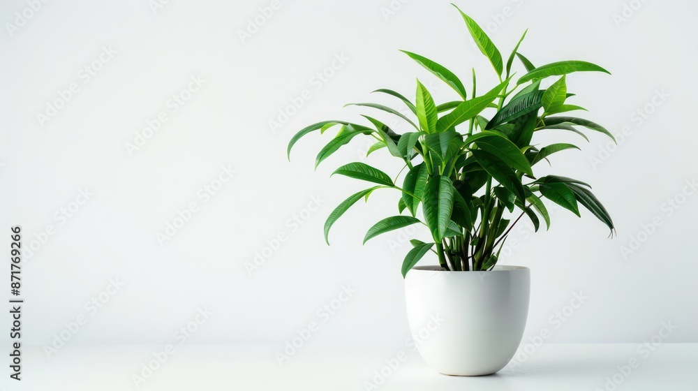 Big leaf aloe plant planted in a white pot, white background. Big leaf aloe plant planted in a white pot, white background.