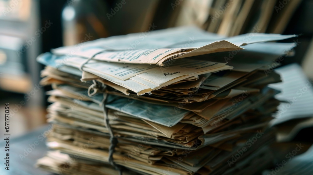 Stack of Old Papers. Stack of Old Papers.