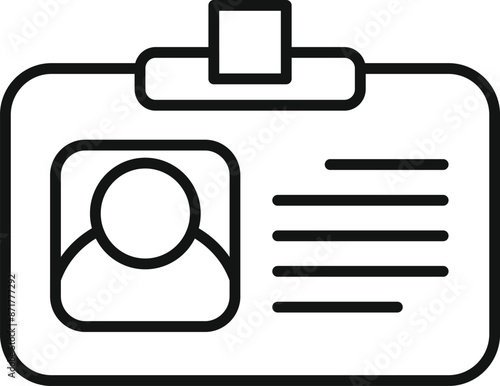 Personal identification card is displaying information with a photo id