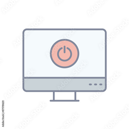 Shutdown vector icon