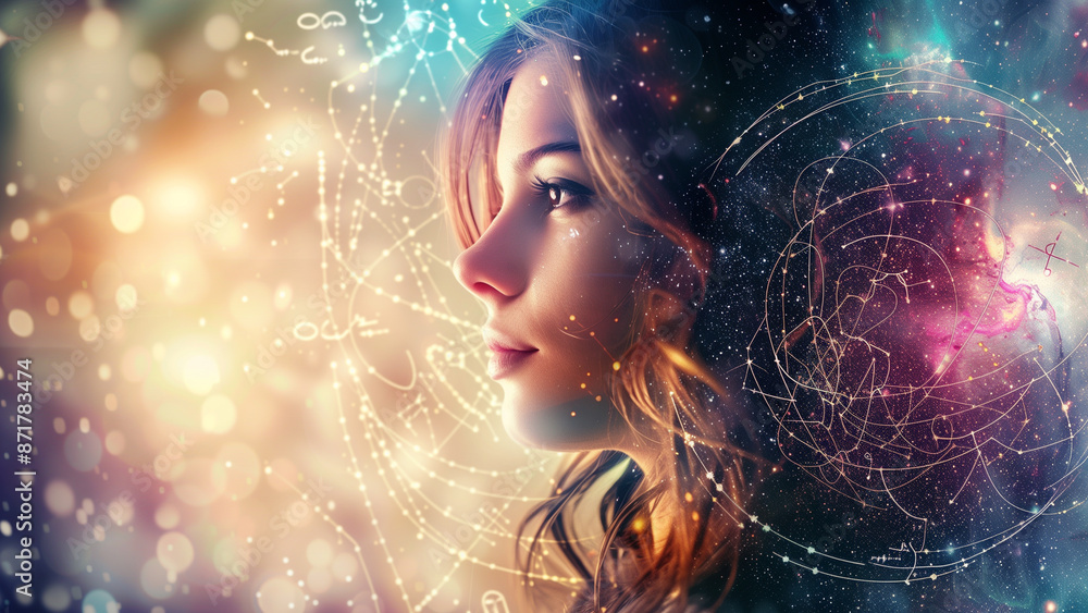 Stellar Beauty: A Woman Amidst the Twelve Zodiac Signs Stellar Beauty: A Woman Amidst the Twelve Zodiac Signs