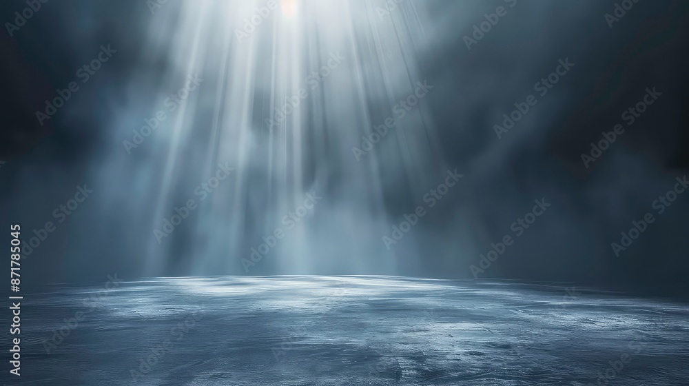 Universal abstract gray blue background with beautiful rays of illumination. Light interior wall for presentation. Generative AI Universal abstract gray blue background with beautiful rays of illumination. Light interior wall for presentation. Generative AI