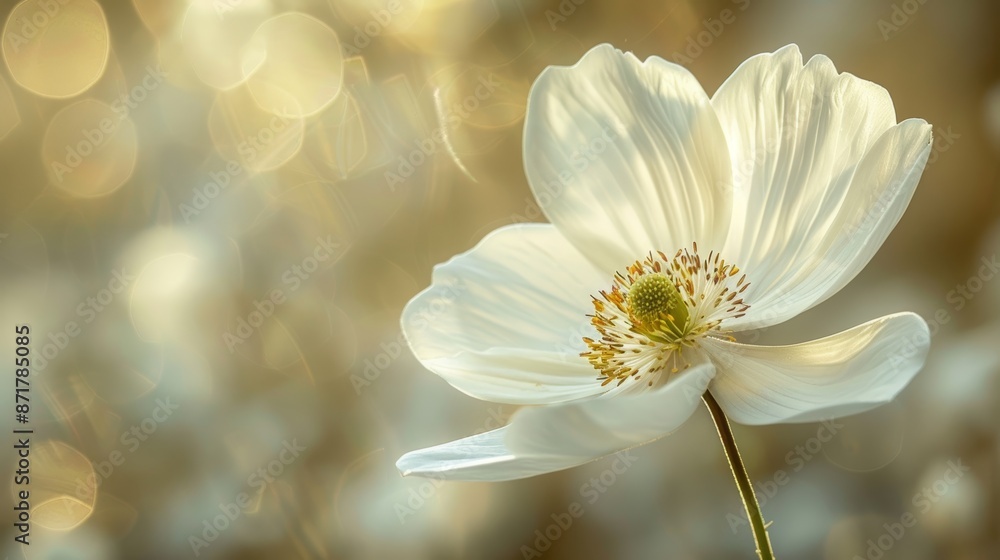 A single, delicate white flower against a soft, blurred background, emphasizing simplicity and elegance in nature. A single, delicate white flower against a soft, blurred background, emphasizing simplicity and elegance in nature.