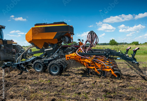 a precision seed drill, movement in operation