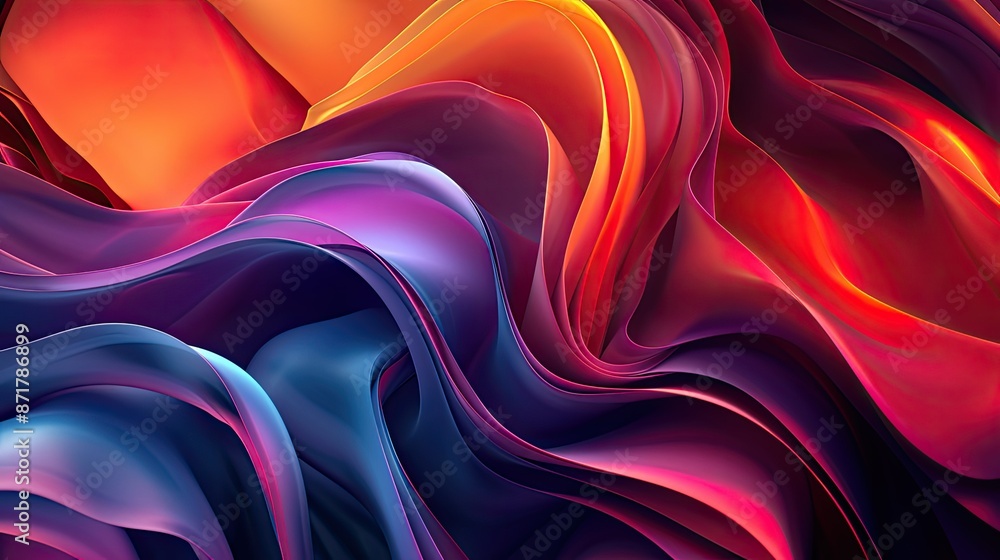 Obraz premium Subtle gradient background with flowing lines