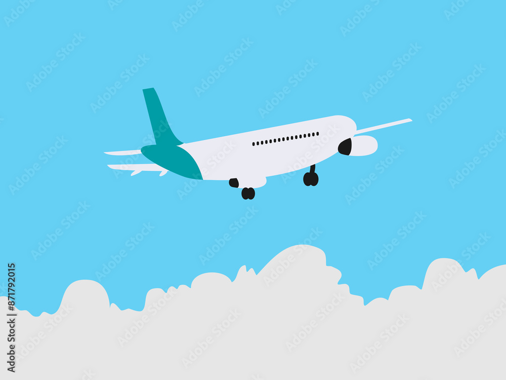 flat design aviation vector illustration flat design aviation vector illustration