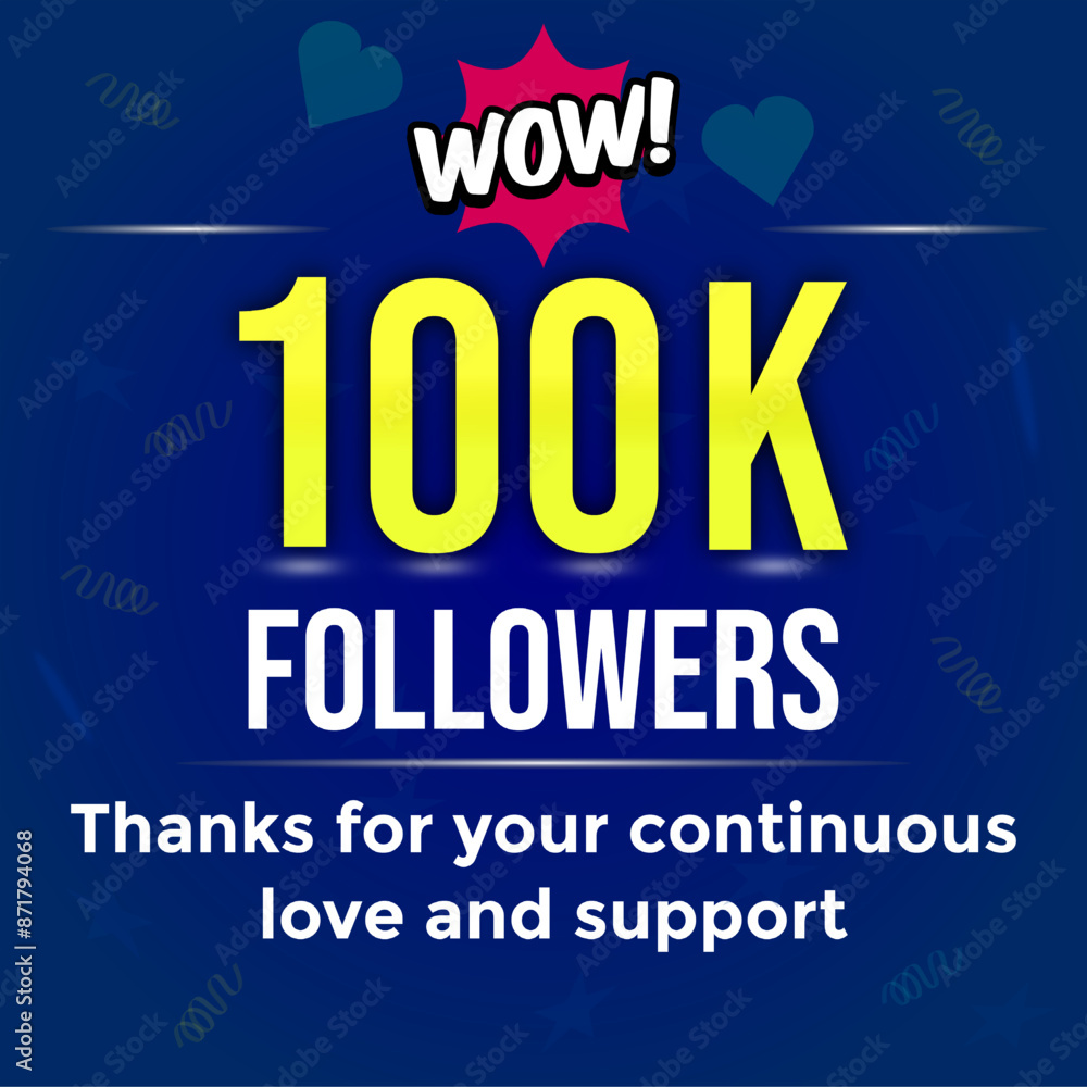 Elegant number to thank 100K followers, the latest premium Premium vector for poster, banner, celebration greeting. Elegant number to thank 100K followers, the latest premium Premium vector for poster, banner, celebration greeting.
