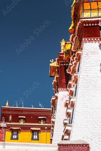 The Potala Palace, a dzong fortress in the city of Lhasa, in Tibet photo