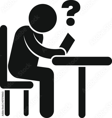 Student is having difficulty understanding a concept while studying at a desk