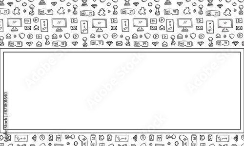 game icon frame in hand drawn style frame background
