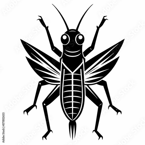 Grasshopper logo icon black shape white background