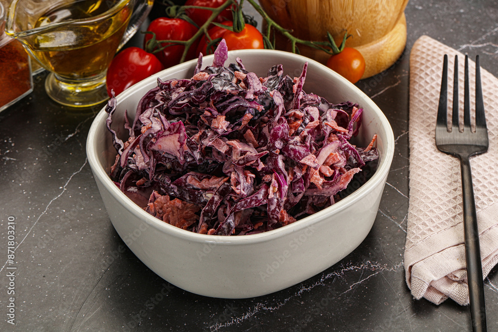 Coleslaw salad with cabbage and carrot Coleslaw salad with cabbage and carrot