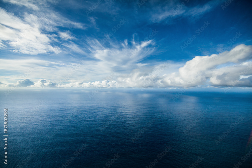 Aerial view of tranquil Road of Clouds, Hawaii, United States. Aerial view of tranquil Road of Clouds, Hawaii, United States.