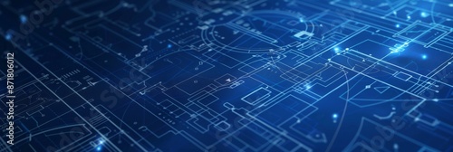 Abstract blueprint background texture. Engineering drawing. Parts for industrial construction