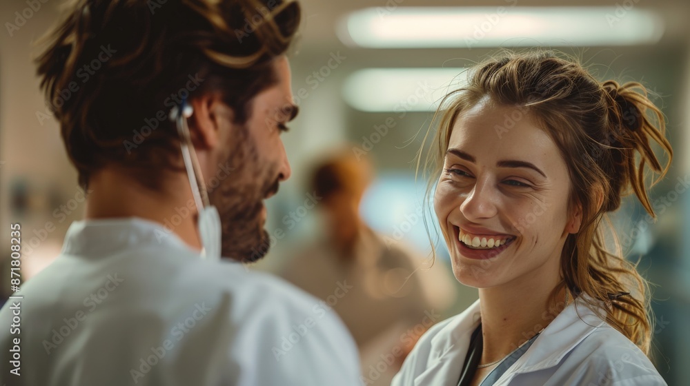 Doctors Sharing a Smile in Hospital Doctors Sharing a Smile in Hospital