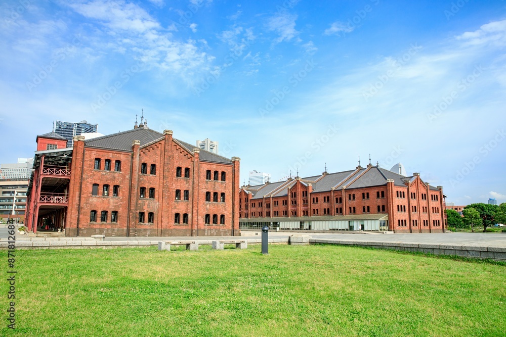 Naklejka premium 横浜市、横浜赤レンガ倉庫