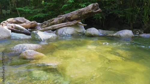 Tropical river clear fresh water. Sungai, Selangor, Malaysia. photo