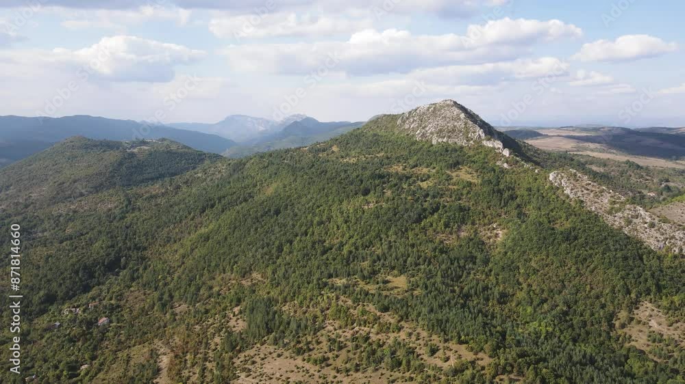 Amazing Autumn Landscape of Greben Mountain near Dragovski kamak Peak, Pernik Region, Bulgaria Amazing Autumn Landscape of Greben Mountain near Dragovski kamak Peak, Pernik Region, Bulgaria