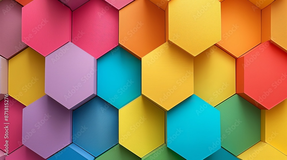 Hexagonal shape abstract colorful background Hexagonal shape abstract colorful background