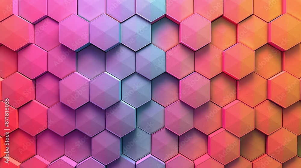 Hexagonal shape abstract colorful background Hexagonal shape abstract colorful background
