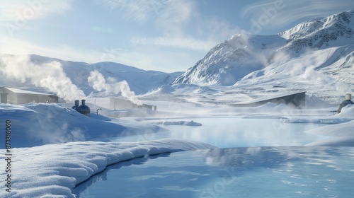 A polar region where the snow is warm and soft, and steam pools form comfortable hot springs. © RDO