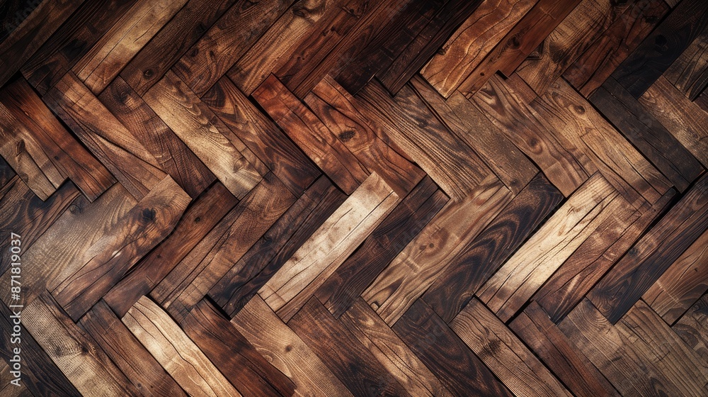 Attractive herringbone floor for background Attractive herringbone floor for background