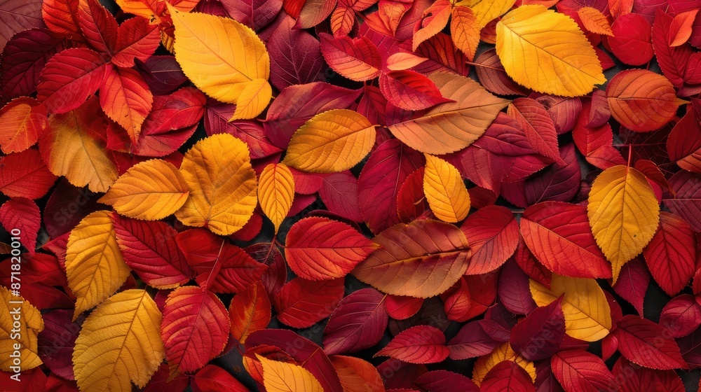 Vibrant fall backdrop with red and yellow foliage Vibrant fall backdrop with red and yellow foliage