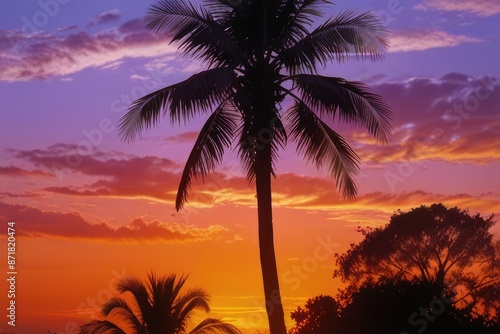 palm trees at sunset