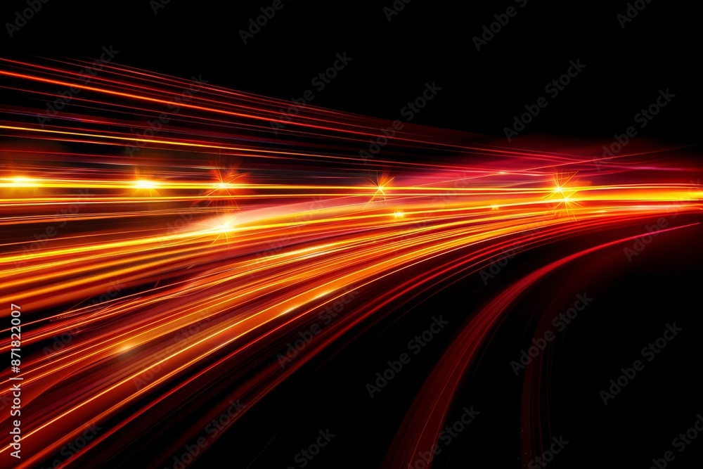 Electric red and yellow light path Electric red and yellow light path