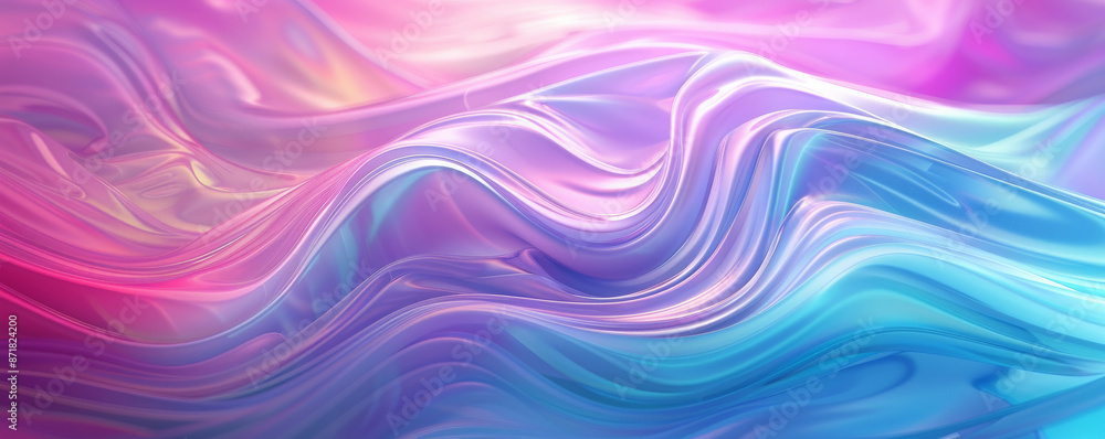 Abstract iridescent background design, 3d render, featuring a dynamic, swirling texture. The iridescent finish creates a beautiful play of light and color, with soft transitions between vibrant hues. Abstract iridescent background design, 3d render, featuring a dynamic, swirling texture. The iridescent finish creates a beautiful play of light and color, with soft transitions between vibrant hues.