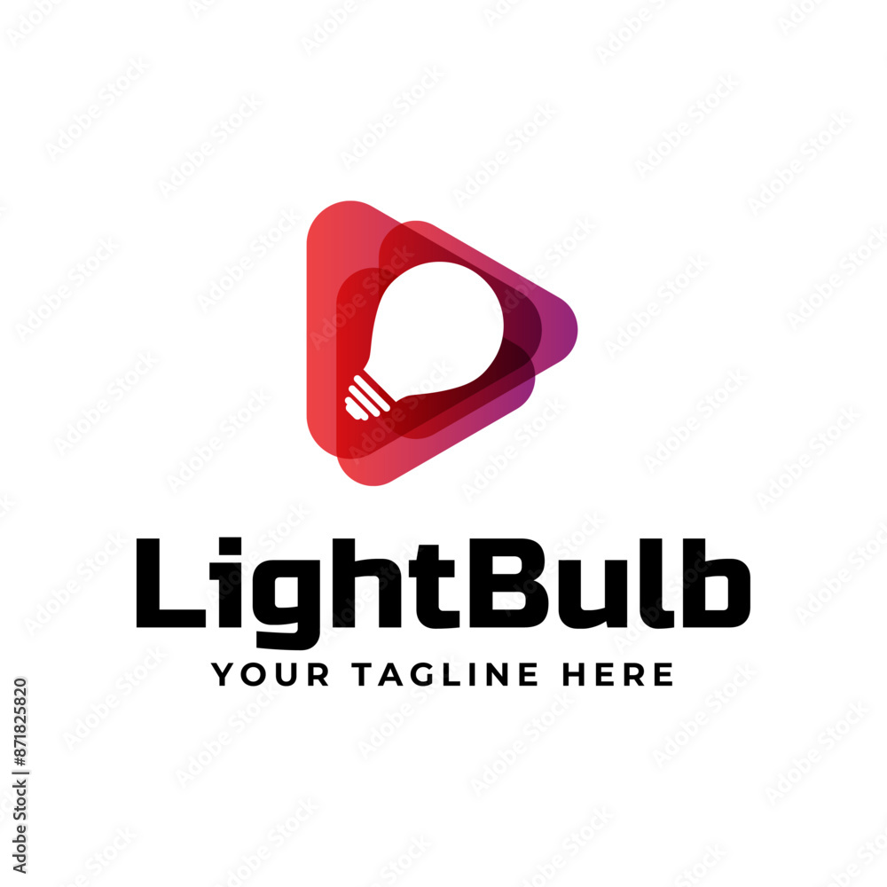 Light bulb logo design vector. Light bulb logo design vector.