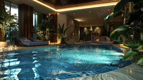 Indoor Pool with Tropical Ambiance