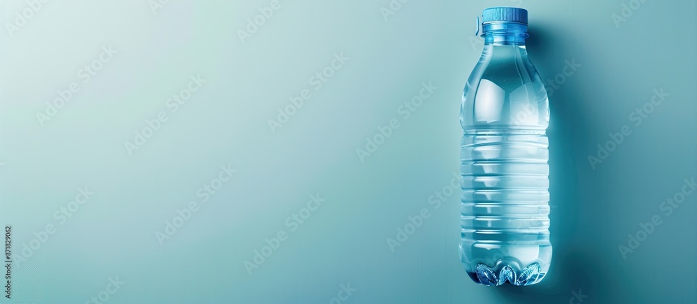 A water bottle container featuring a blank area for additional text or images. A water bottle container featuring a blank area for additional text or images.