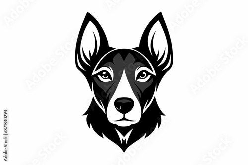 dog head icon silhouette vector art illustration © Creative design zone