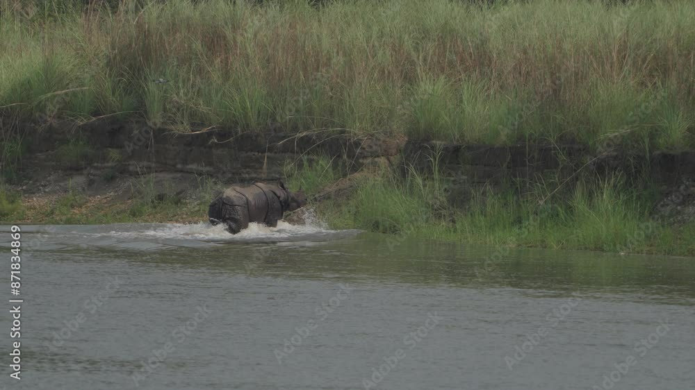 Greater one horned rhino of Nepal. Greater one horned rhino of Nepal.