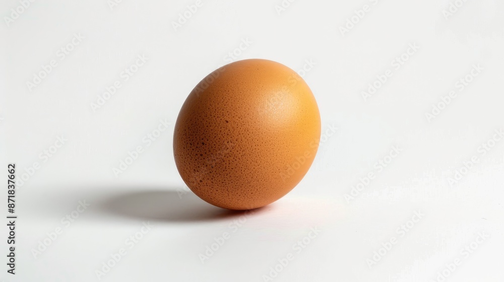 One chicken egg on white background ready for cooking One chicken egg on white background ready for cooking