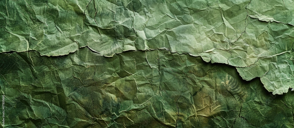 Fototapeta premium Aged green cardboard with a natural rough texture, suitable for backgrounds and has copy space image.