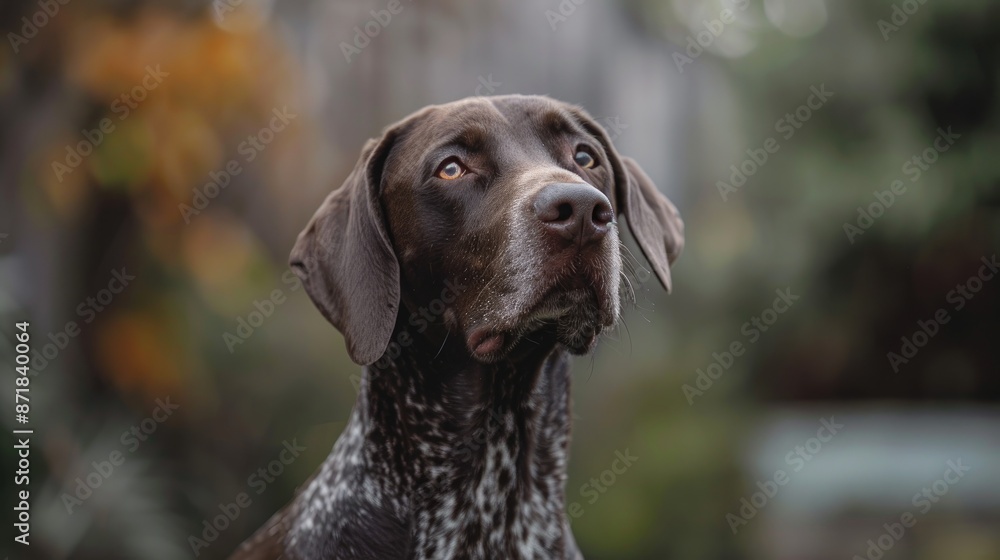 German Short Hair Pointer Portrait with Copy Space German Short Hair Pointer Portrait with Copy Space