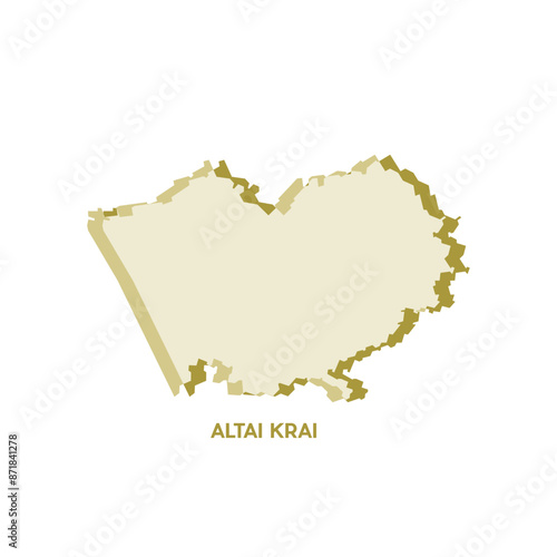 Altai Krai Map - World Map International vector template. Russia region silhouette vector illustration