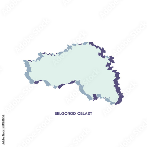 Belgorod Oblast Map - World Map International vector template. Russia region silhouette vector illustration