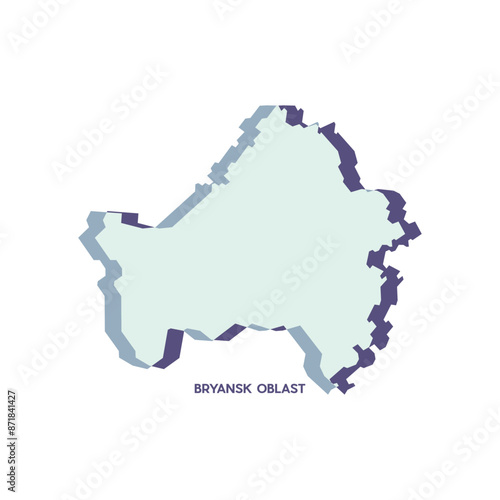 Bryansk Oblast Map - World Map International vector template. Russia region silhouette vector illustration