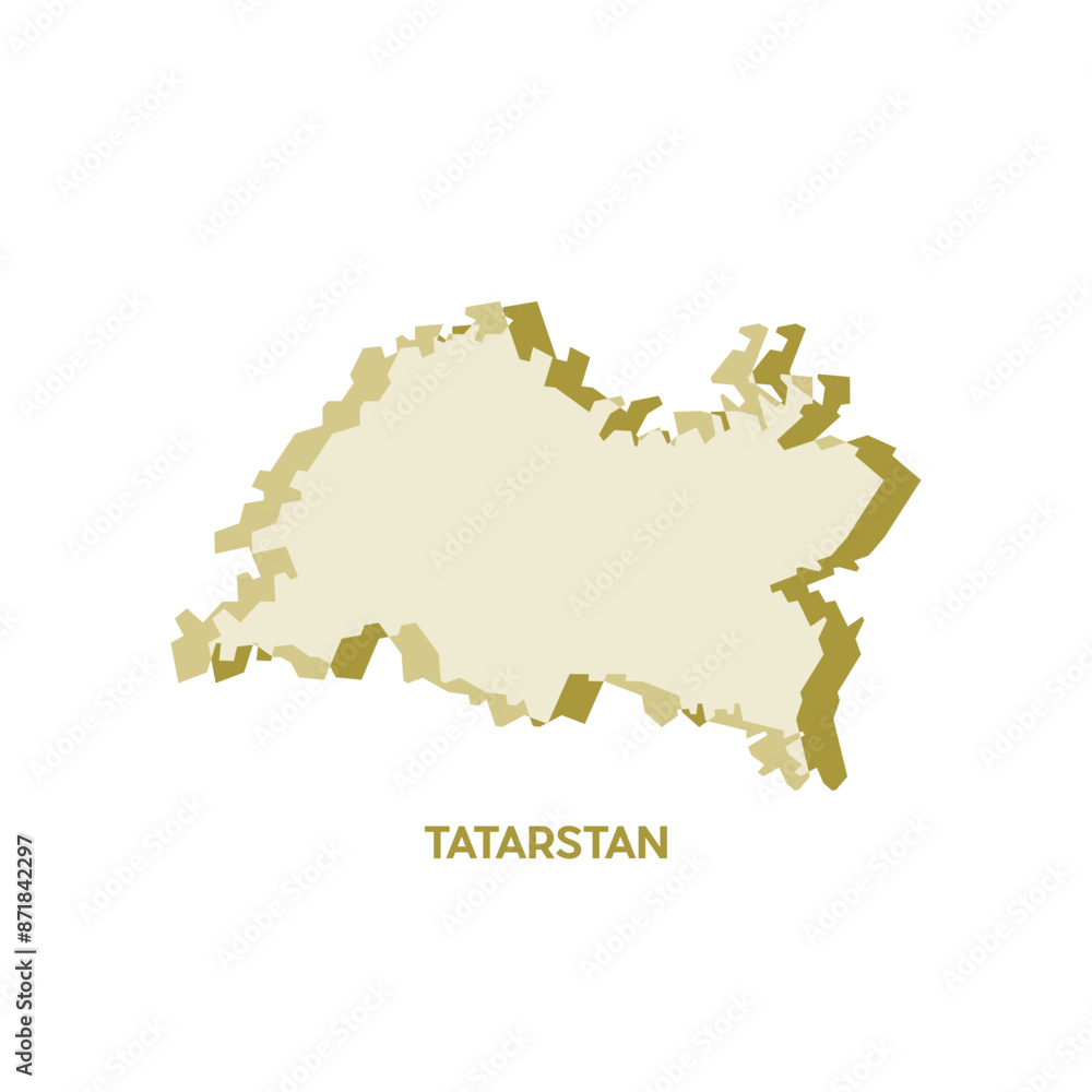 Obraz premium Tatarstan Map - World Map International vector template. Russia region silhouette vector illustration