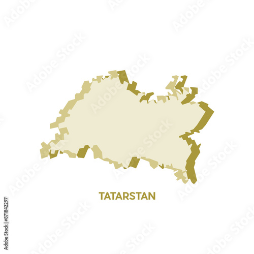 Tatarstan Map - World Map International vector template. Russia region silhouette vector illustration